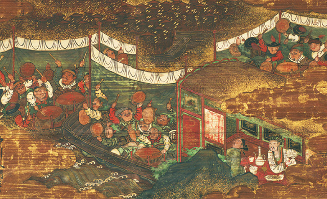 諸葛孔明奇策図絵馬（部分）（江戸時代 1791年）